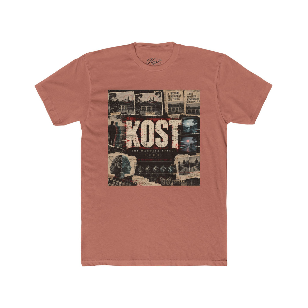KOST Vintage Collage Tee – Retro Travel Photo Graphic T-Shirt