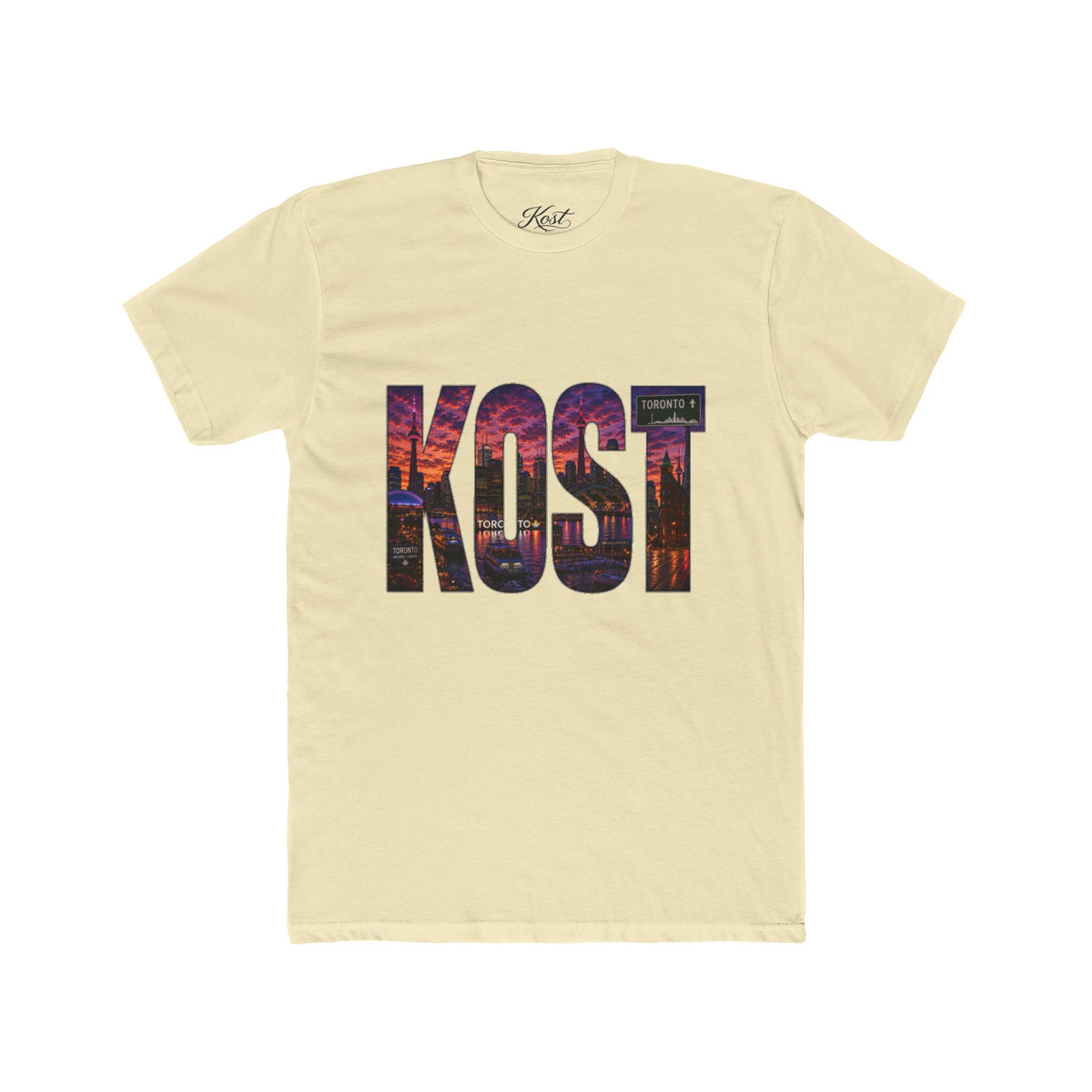 KOST Cityscape Logo Tee — Sunset Skyline Graphic T-Shirt