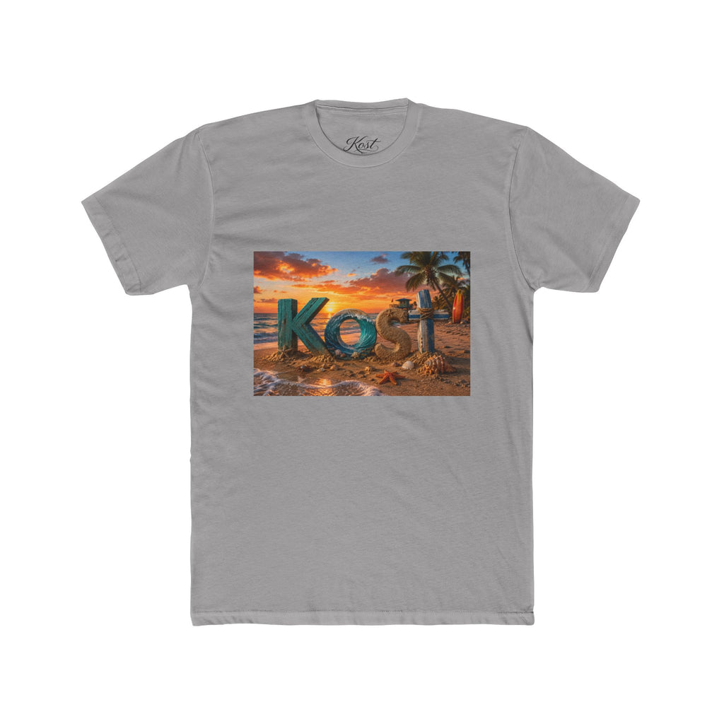 T-Shirt — 'Kost' Tropical Beach Sunset Graphic Tee
