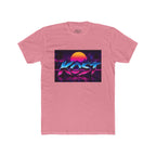Retro Sunset "ROST" Graphic Tee — 80s Vaporwave Palm Beach T-Shirt