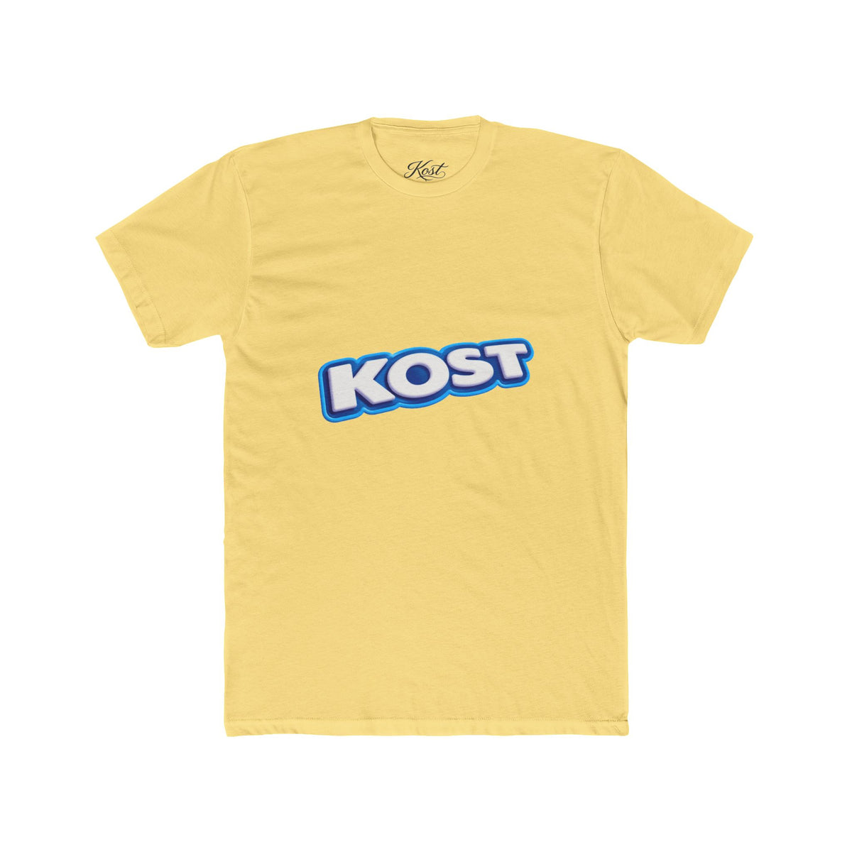 KOST Logo Tee — Retro Blue Gradient Graphic T-Shirt