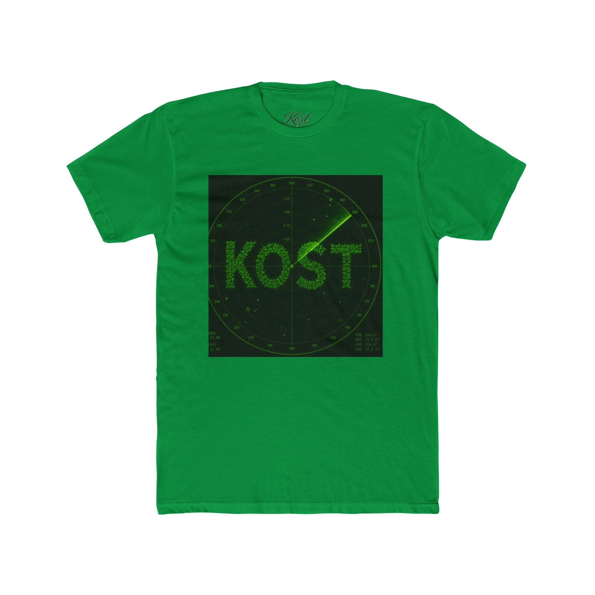 KOST Radar Graphic Tee — Retro Green Radar Logo T-Shirt