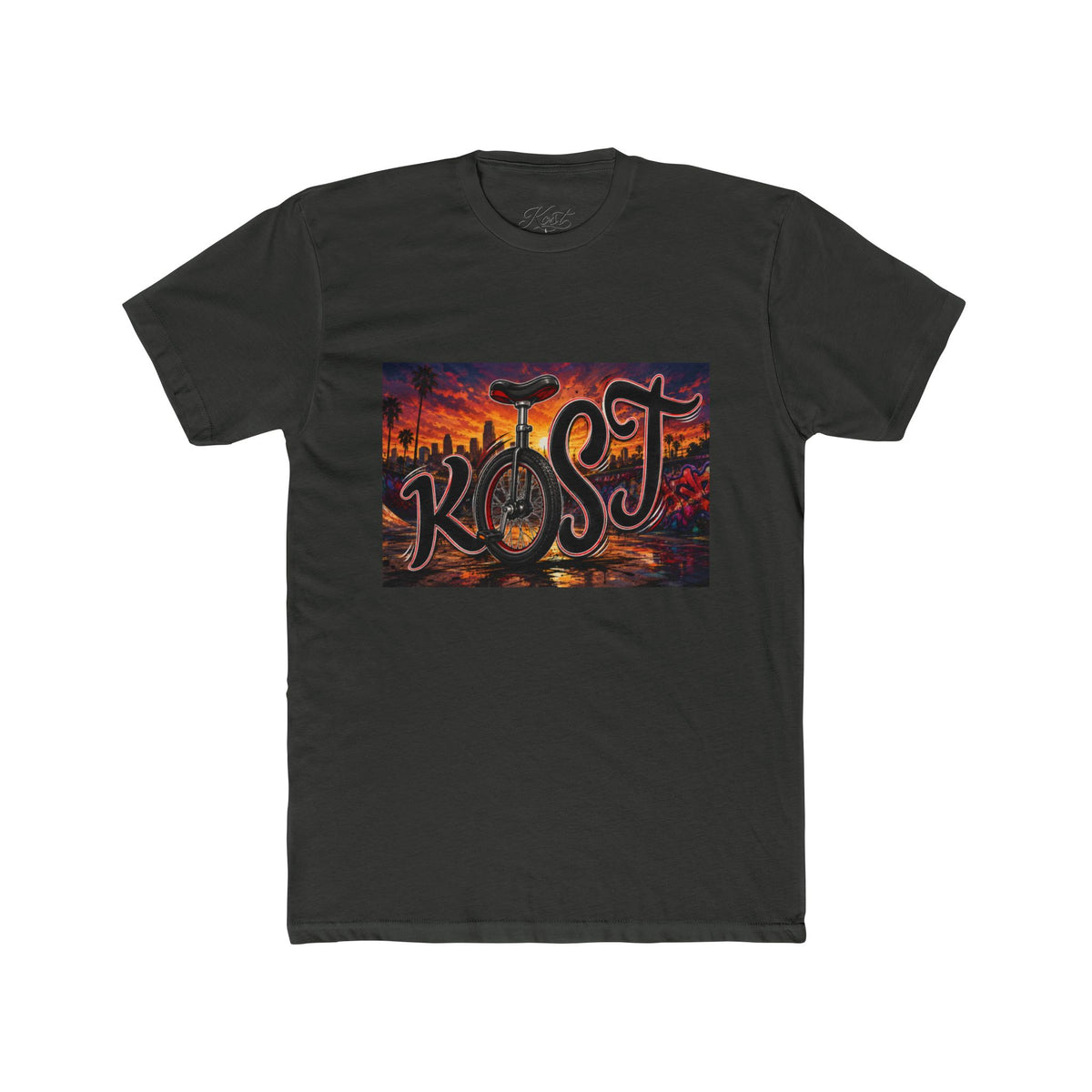 “Kost” City Skyline Graphic Tee — Vintage Sunset Urban Streetwear T‑Shirt