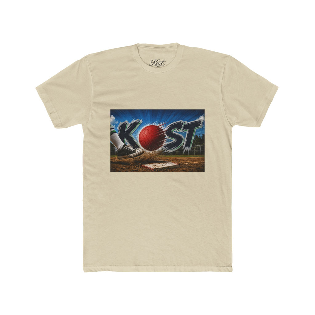 Baseball Graphic Tee — "KOST" Red Ball Field Design