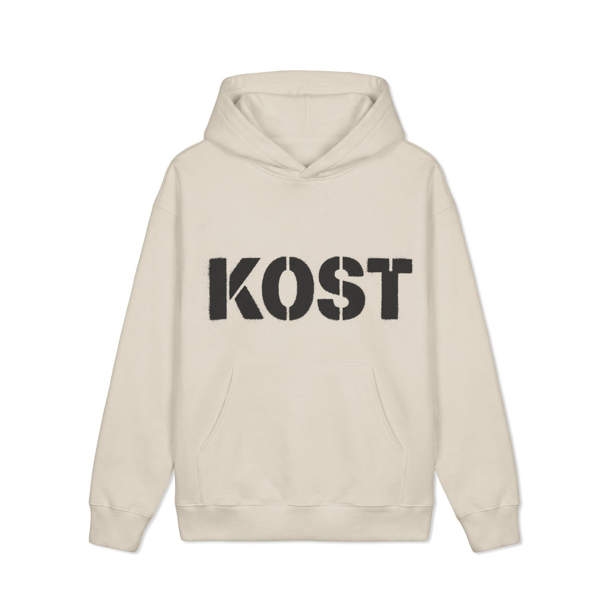 KOST Stencil Logo Hoodie — Vintage Military Streetwear Pullover