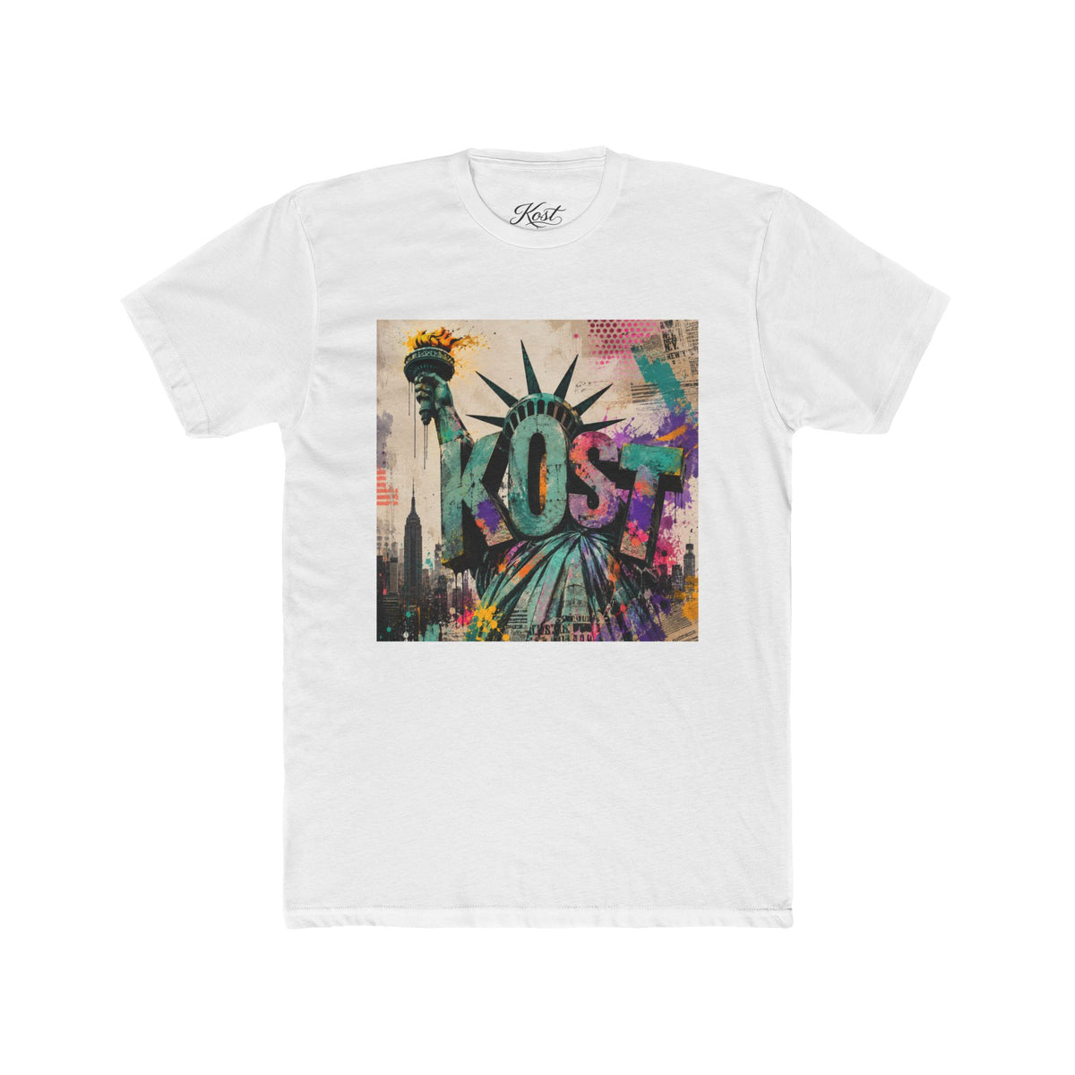KOST Statue of Liberty Graphic Tee – Colorful NYC Street Art T-Shirt