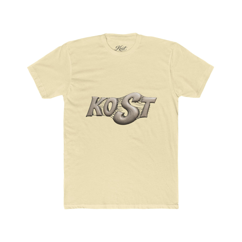 KOST Metallic Logo Tee - Retro Chrome Graphic T-Shirt