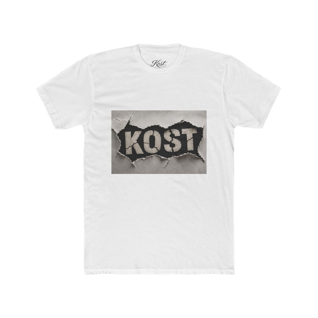 KOST Graphic T-Shirt – Distressed Black and White Streetwear Tee