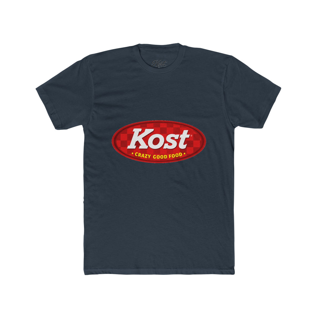Kost Logo Tee — Vintage Red "Kost" Oval Graphic Cotton T-Shirt