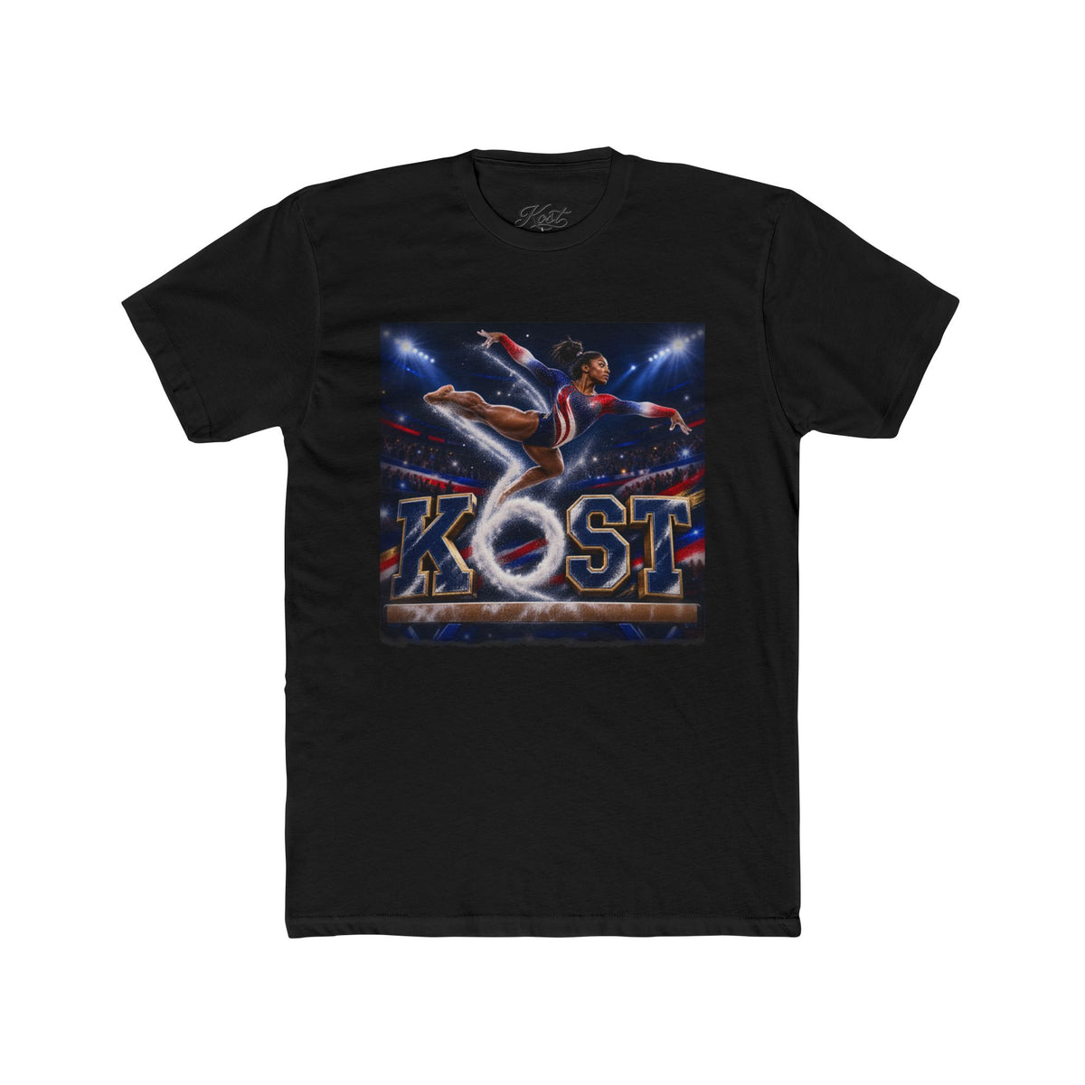 Surfing Skateboarder Graphic Tee — "KOST" Retro Skate Skatepark Shirt