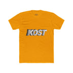 KOST 3D Metallic Logo Tee — White Graphic Crewneck T-Shirt