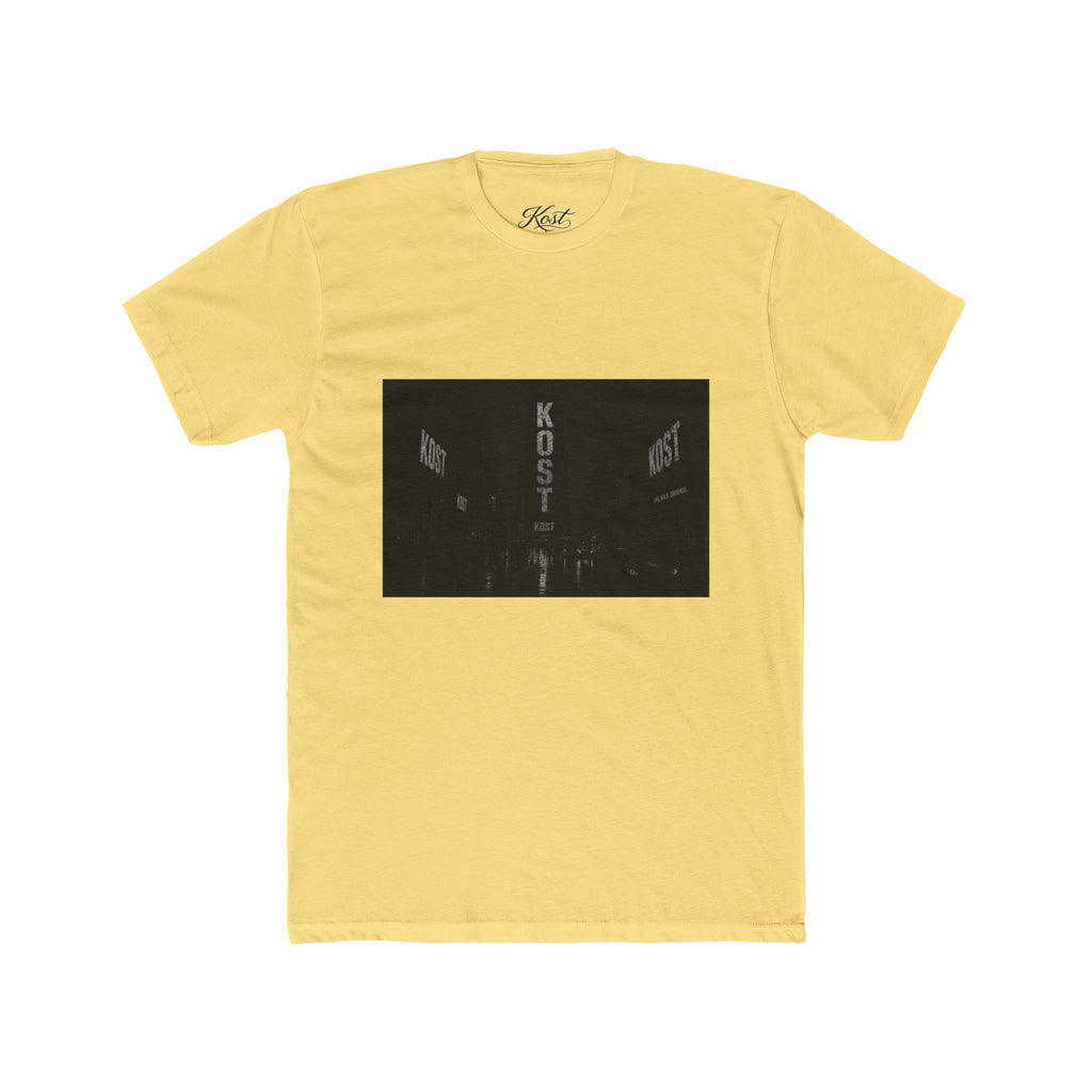 KOST Neon Sign Photo Tee — Vintage Urban Night Streetwear T-Shirt