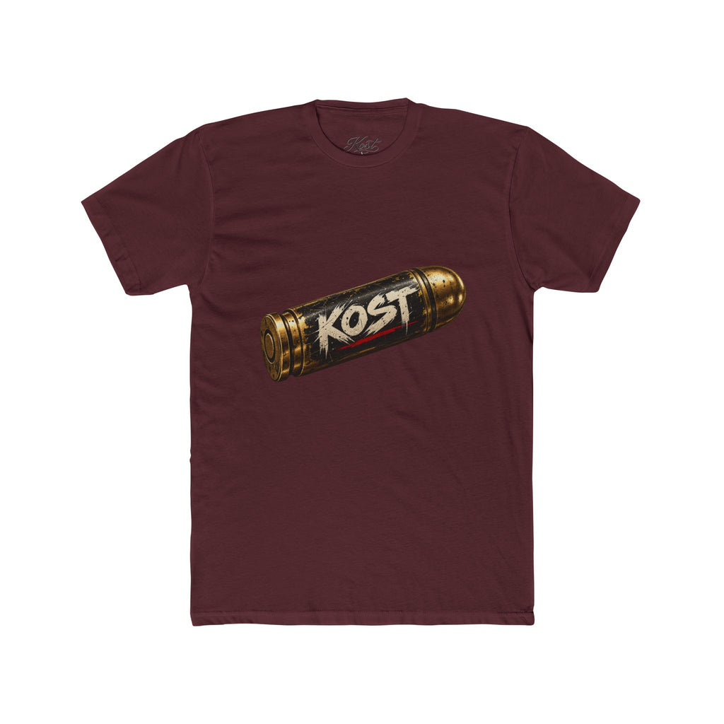Bullet Logo T‑Shirt — "KOST" Vintage Brass Bullet Graphic