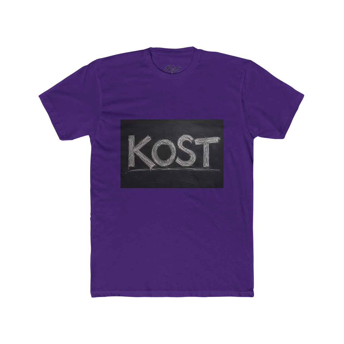 KOST Chalkboard Logo Tee — Vintage Chalk Graphic Cotton T‑Shirt
