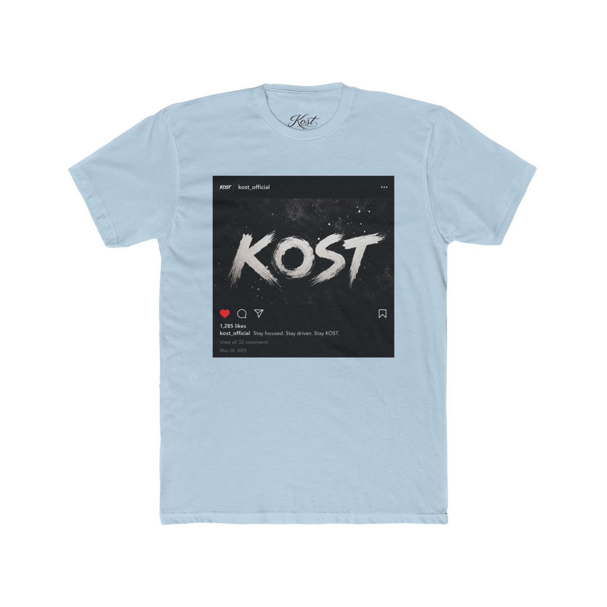 KOST Graphic Tee — Bold Script Social Post Design