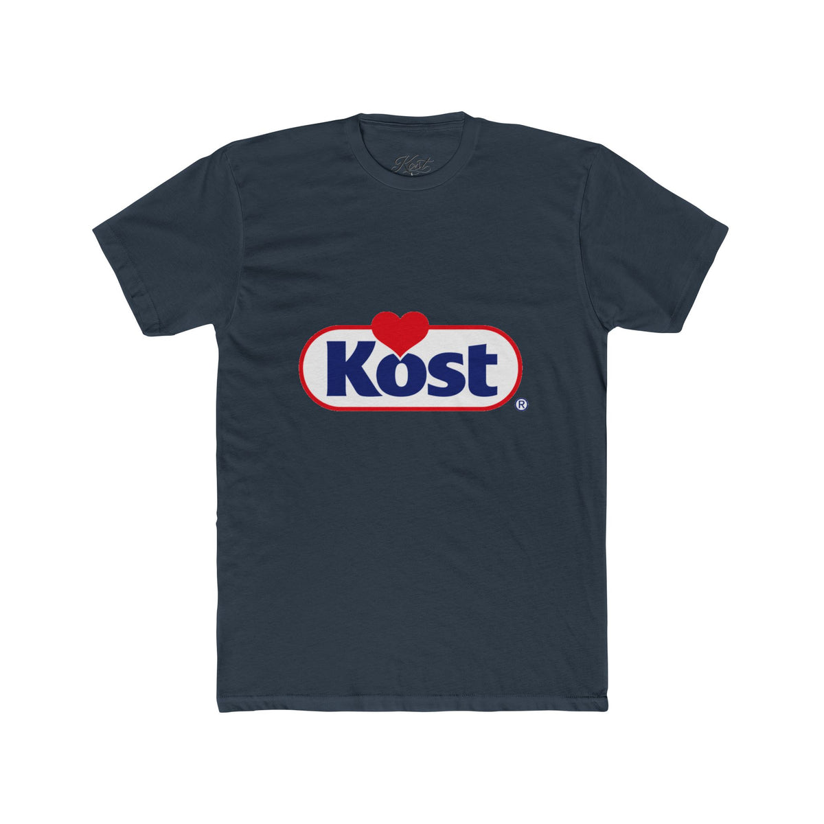 Kost Logo Heart Graphic Tee — Retro Brand-Inspired Cotton T-Shirt