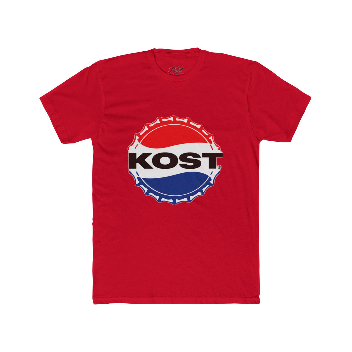 KOST Retro Bottle Cap Tee — Red, White & Blue Logo T-Shirt