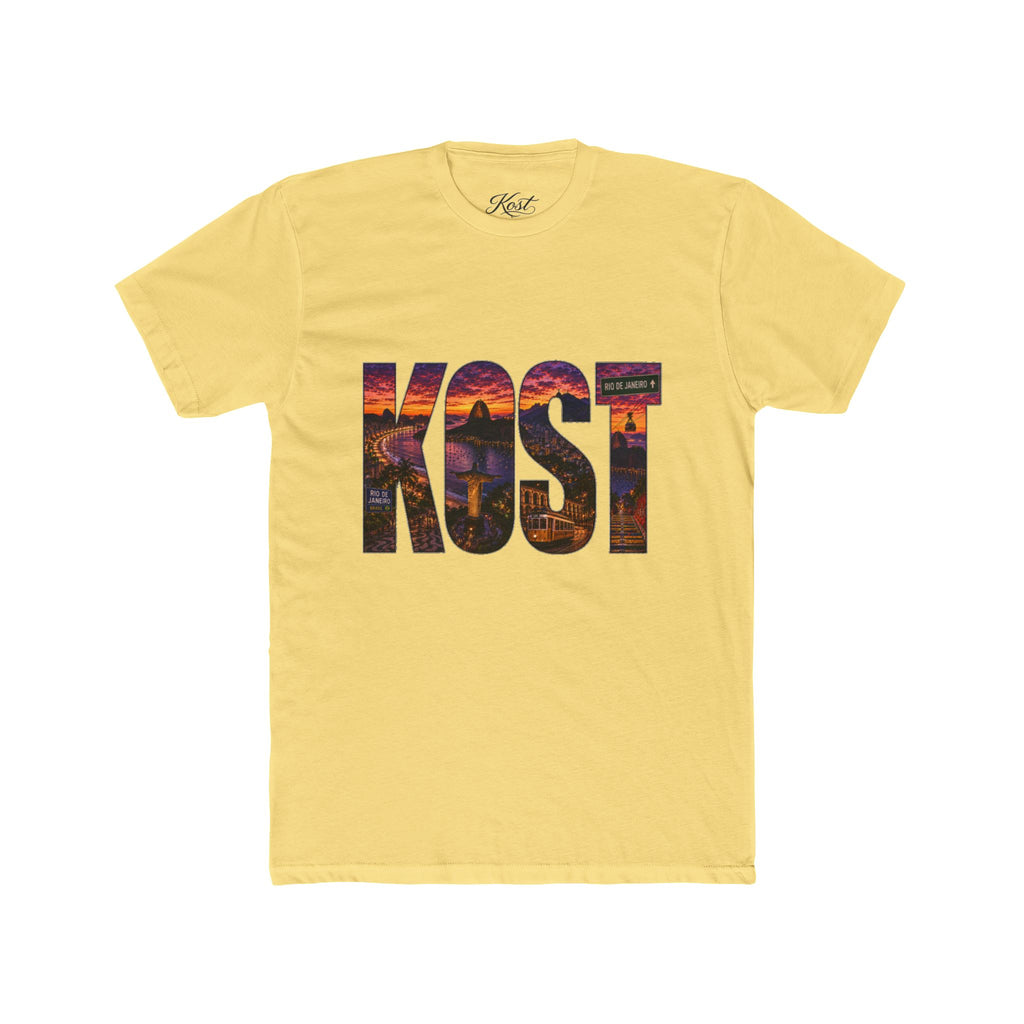 KOST Sunset Graphic Tee — Bold City Name Lettering T-Shirt