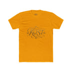 KOST Script Logo Tee — Elegant Gold Calligraphy Cotton T‑Shirt