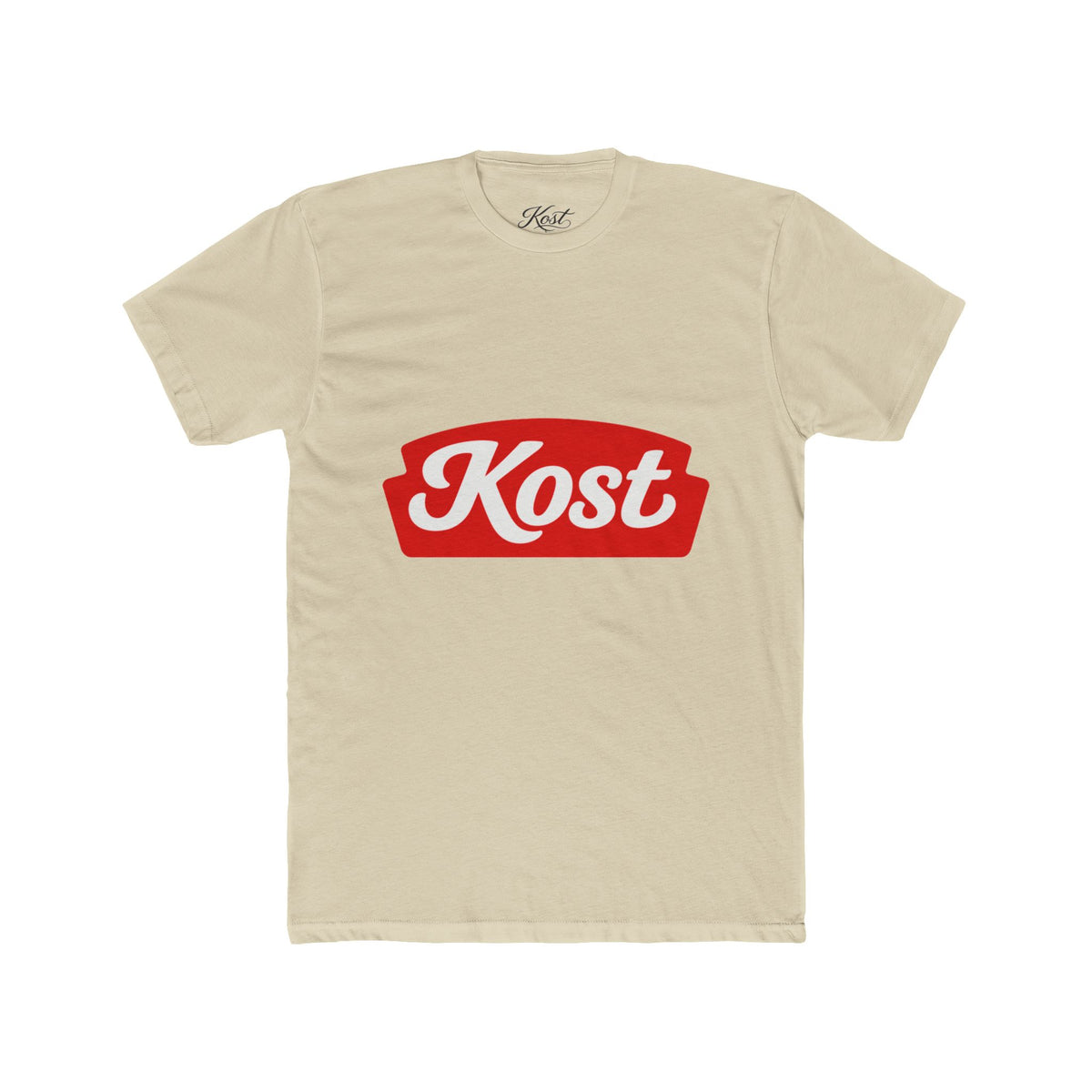 Kost Logo Tee — Retro Red Script Graphic T-Shirt