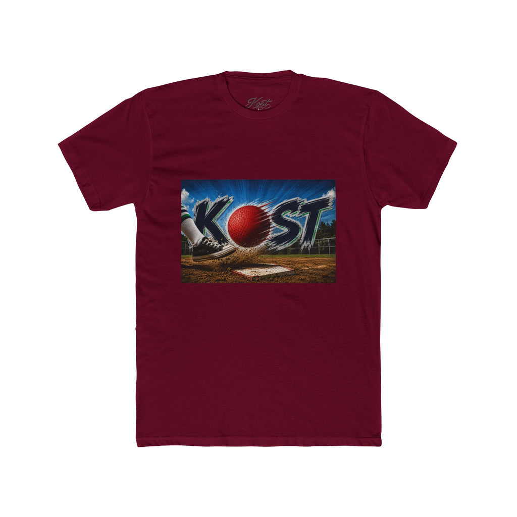Baseball Graphic Tee — "KOST" Red Ball Field Design