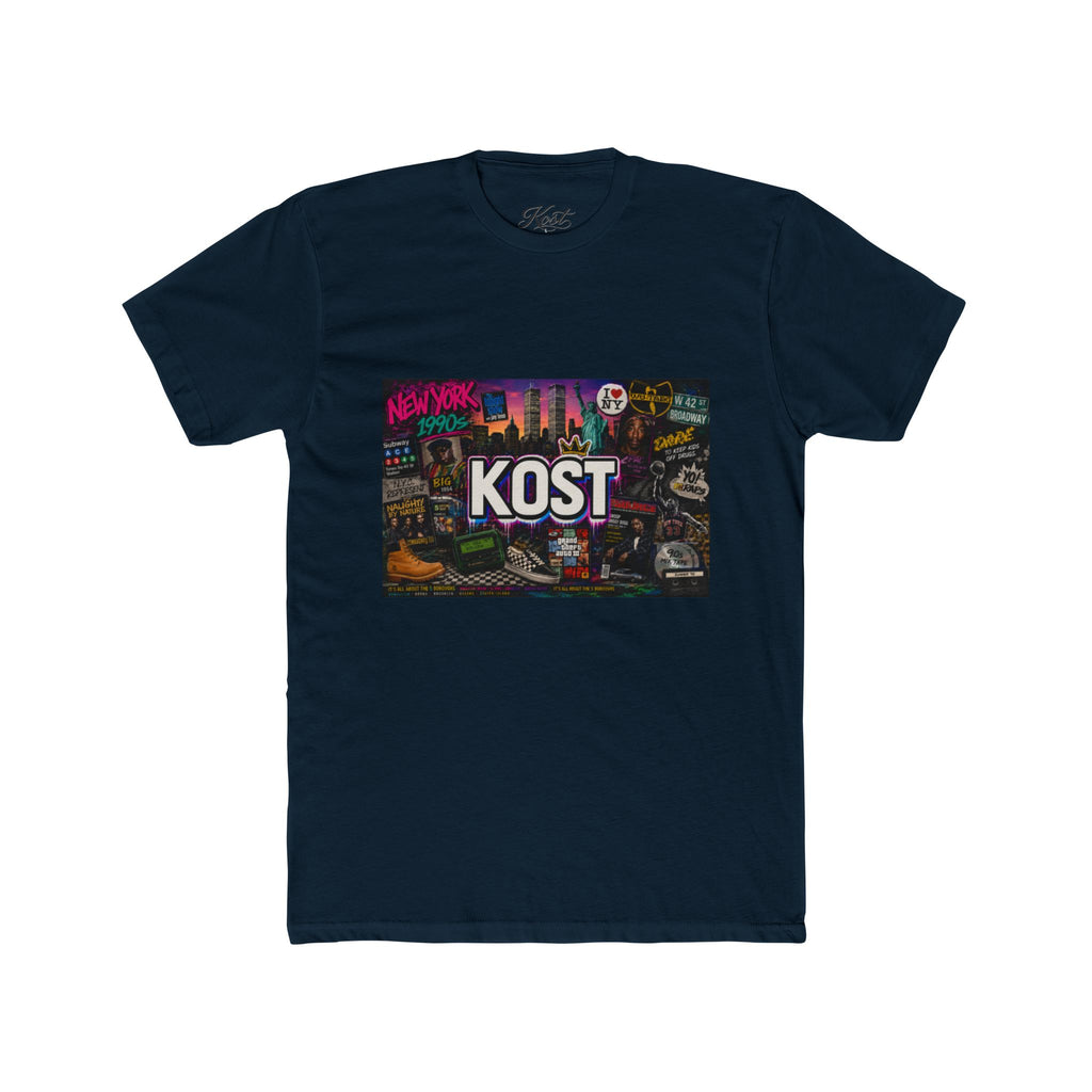 KOST Retro Cityscape Tee — New York Neon Graphic Crew Shirt