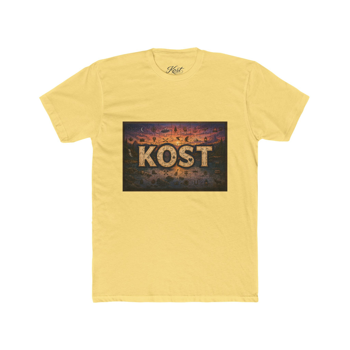 KOST Vintage Metal Sign Tee — Retro Industrial Graphic T‑Shirt
