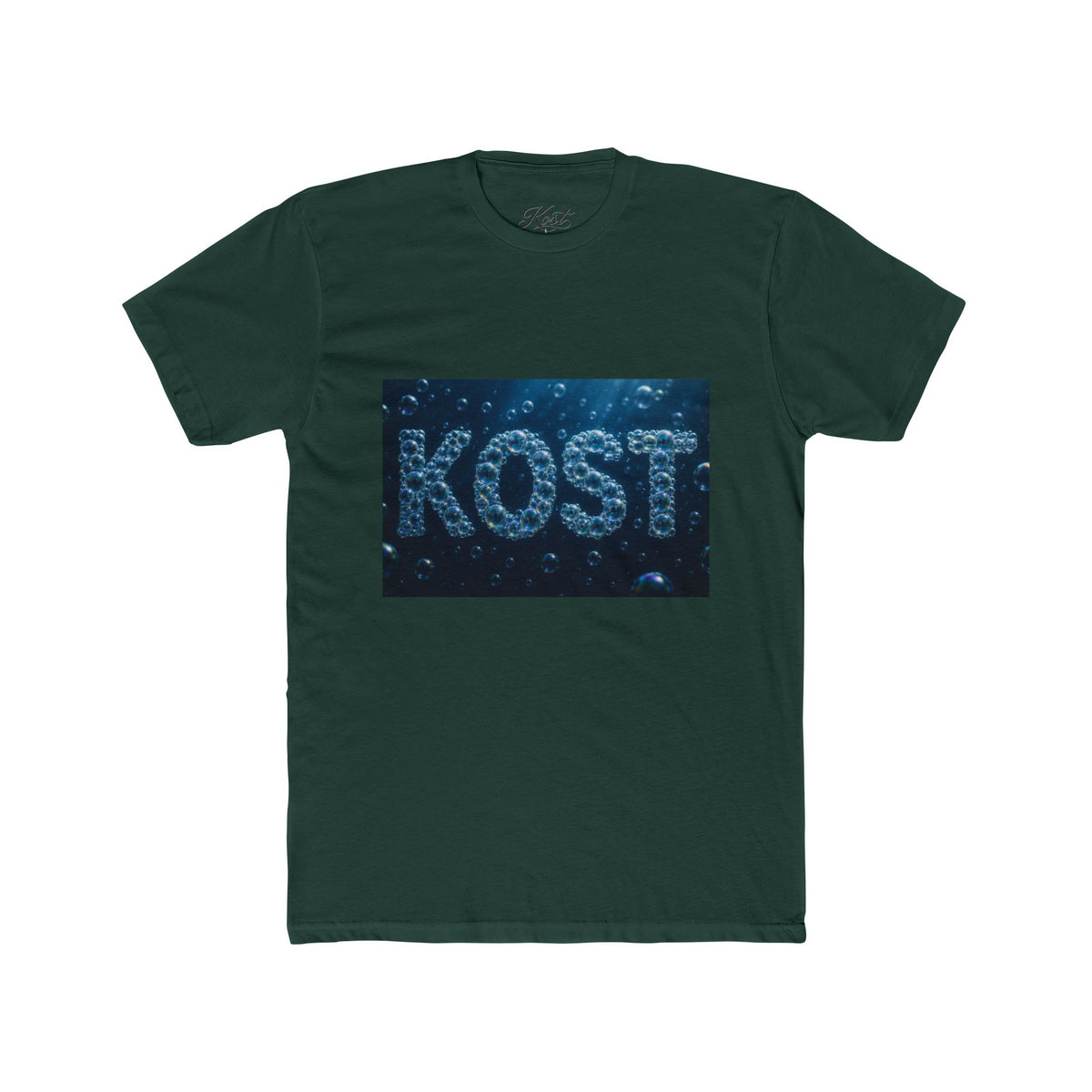 KOST Bubble Text Tee — Nautical Blue Graphic Crewneck Shirt