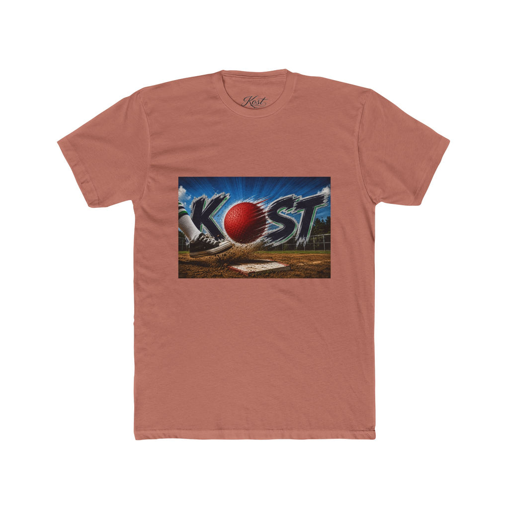 Baseball Graphic Tee — "KOST" Red Ball Field Design
