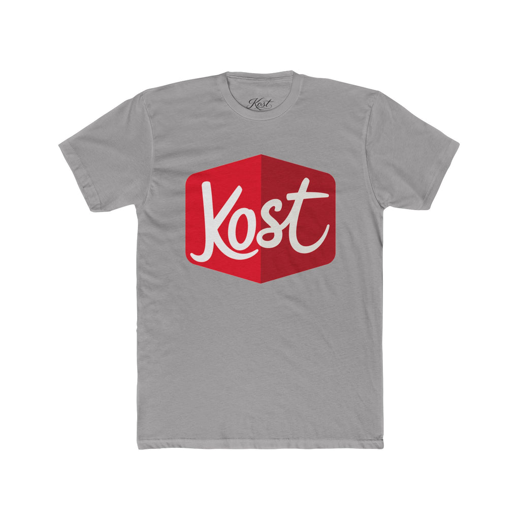 Kost Logo Tee — Retro Red Hexagon Graphic T-Shirt