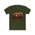 Aussie Sunset Coast T-Shirt — "Aussie" Kangaroo & Boomerang Beach Graphic Tee
