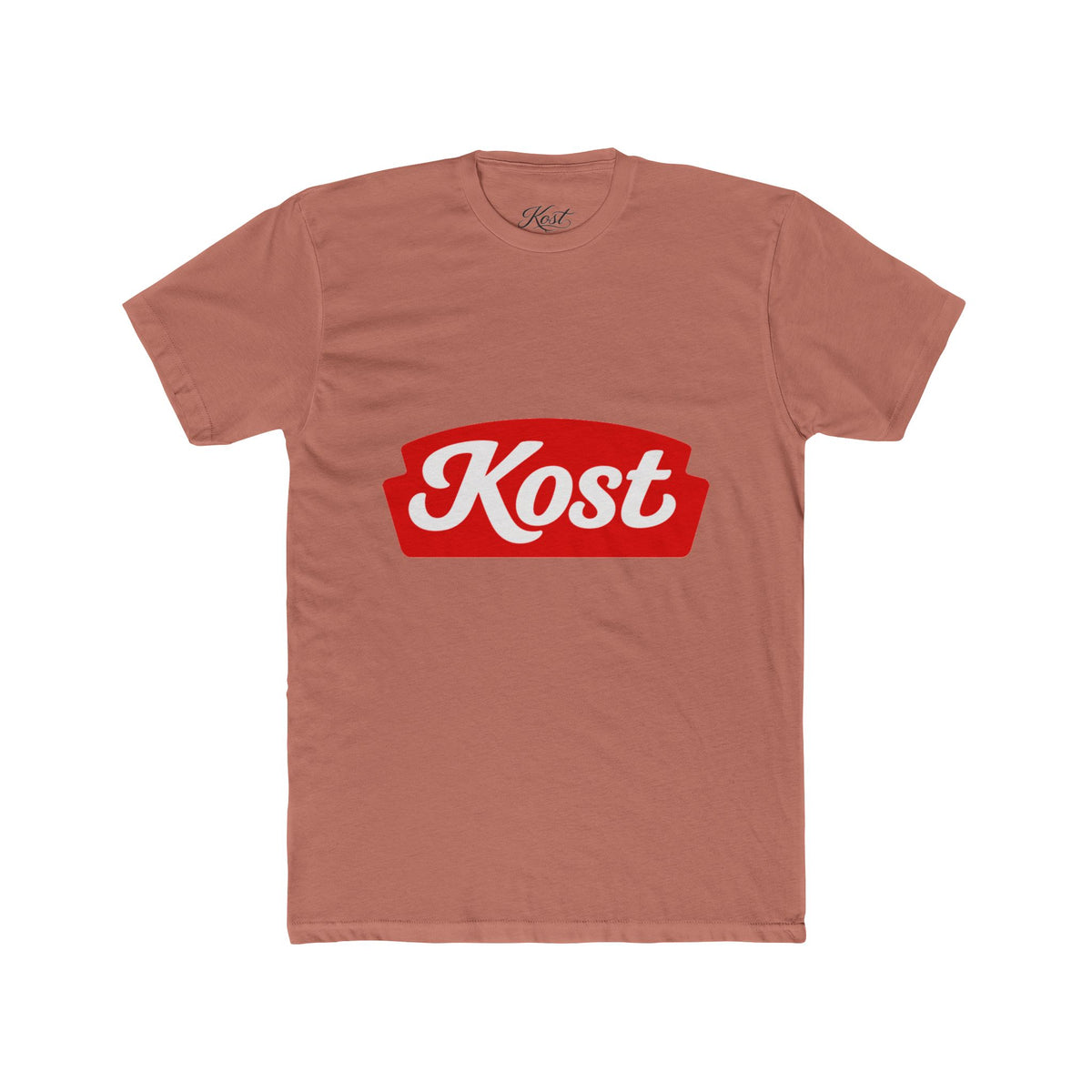 Kost Logo Tee — Retro Red Script Graphic T-Shirt