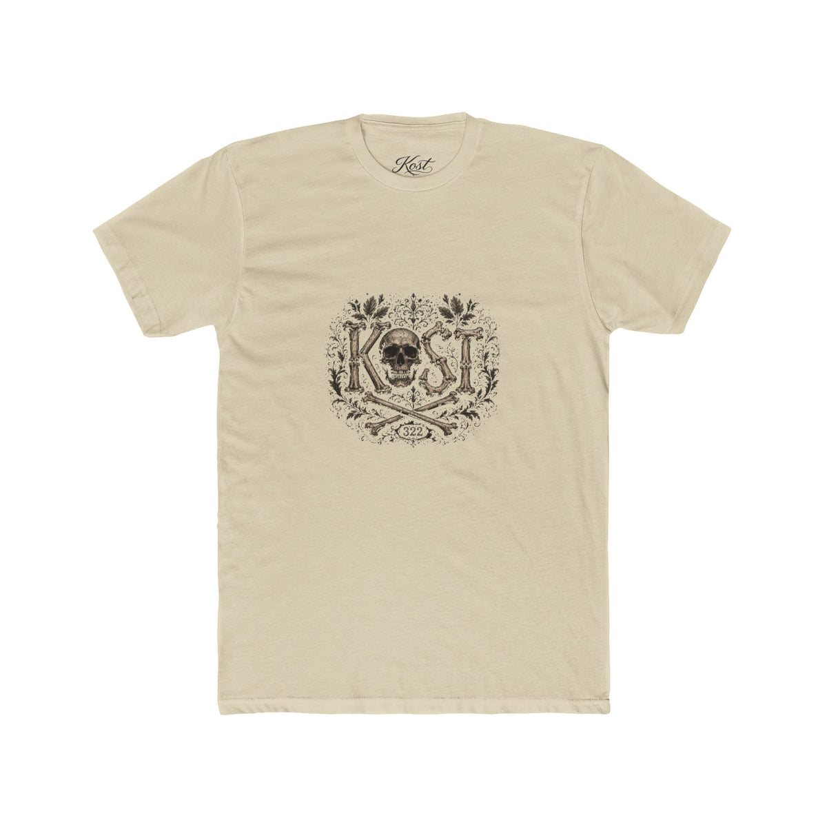 Skull & Crossbones Floral Crew Tee - KOST Vintage Graphic T-Shirt