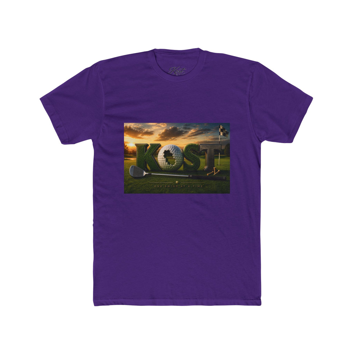 Golf Sunset Crew Tee – 'KOST' 3D Golf Design