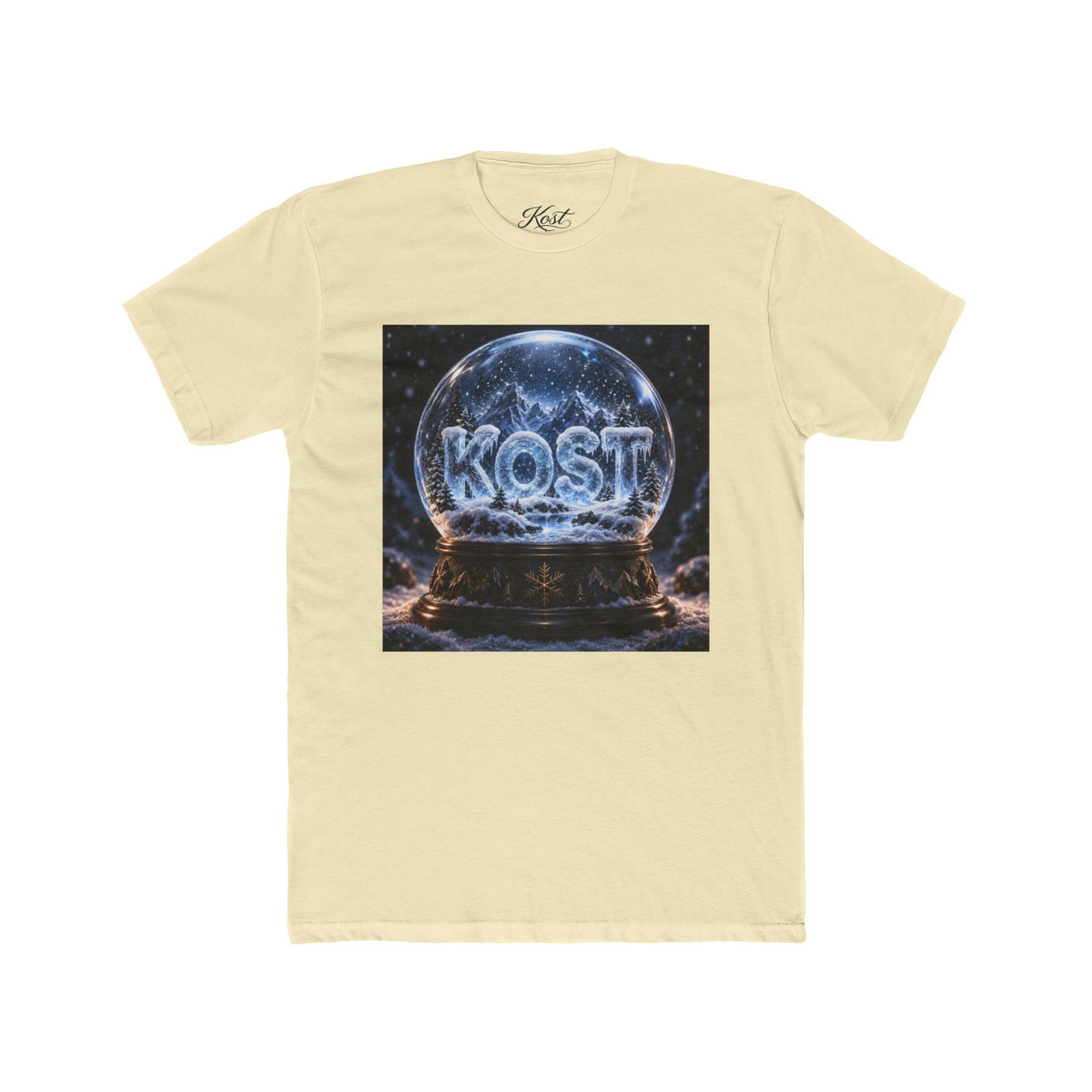 KOST Snow Globe Graphic Tee — Vintage Holiday Winter Scene T-Shirt