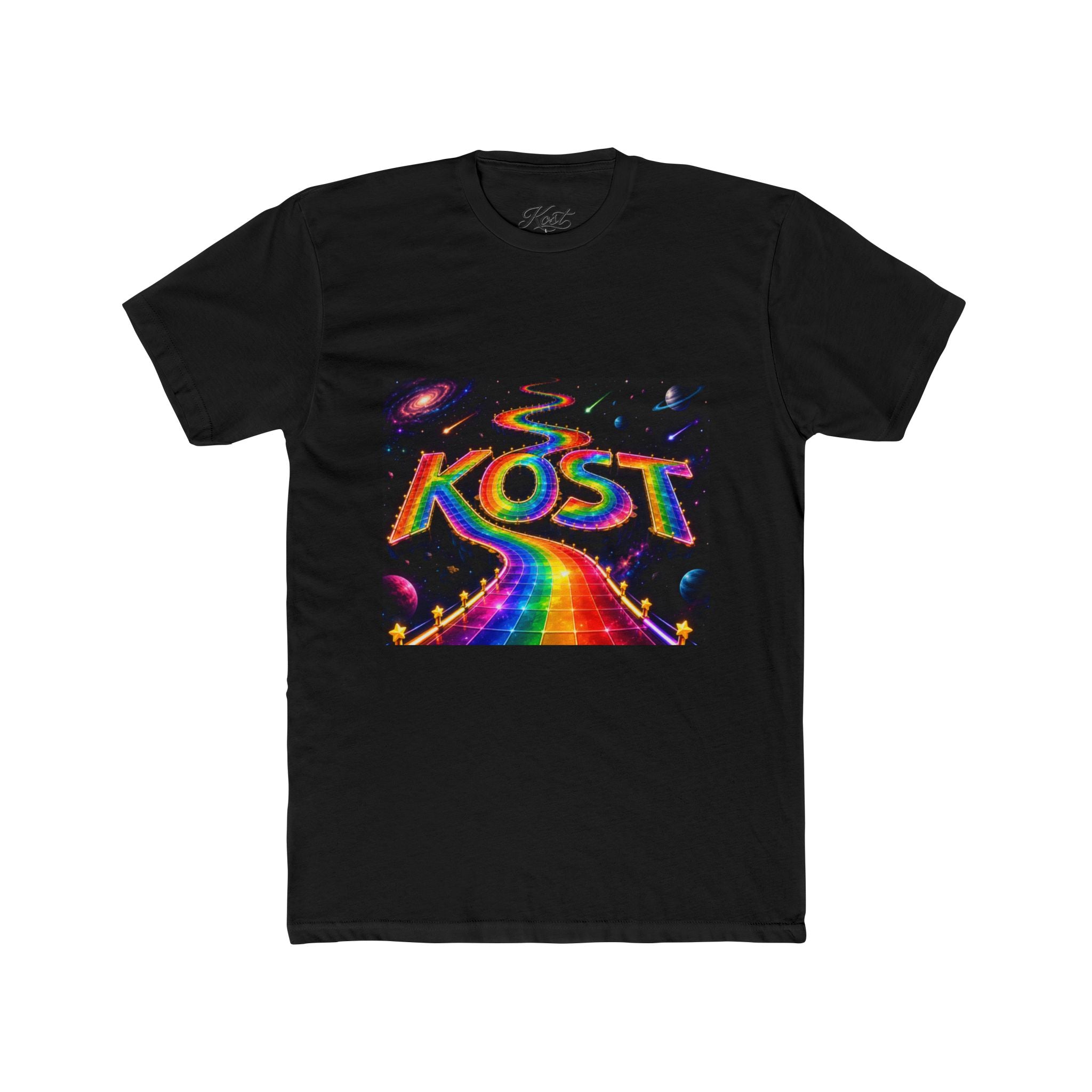KOST Rainbow Road T-Shirt — Psychedelic Retro Cosmic Graphic Tee