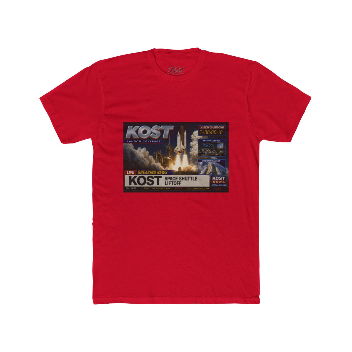 KOST Space Shuttle Launch Graphic Tee – Retro Rocket Sci‑Fi T-Shirt