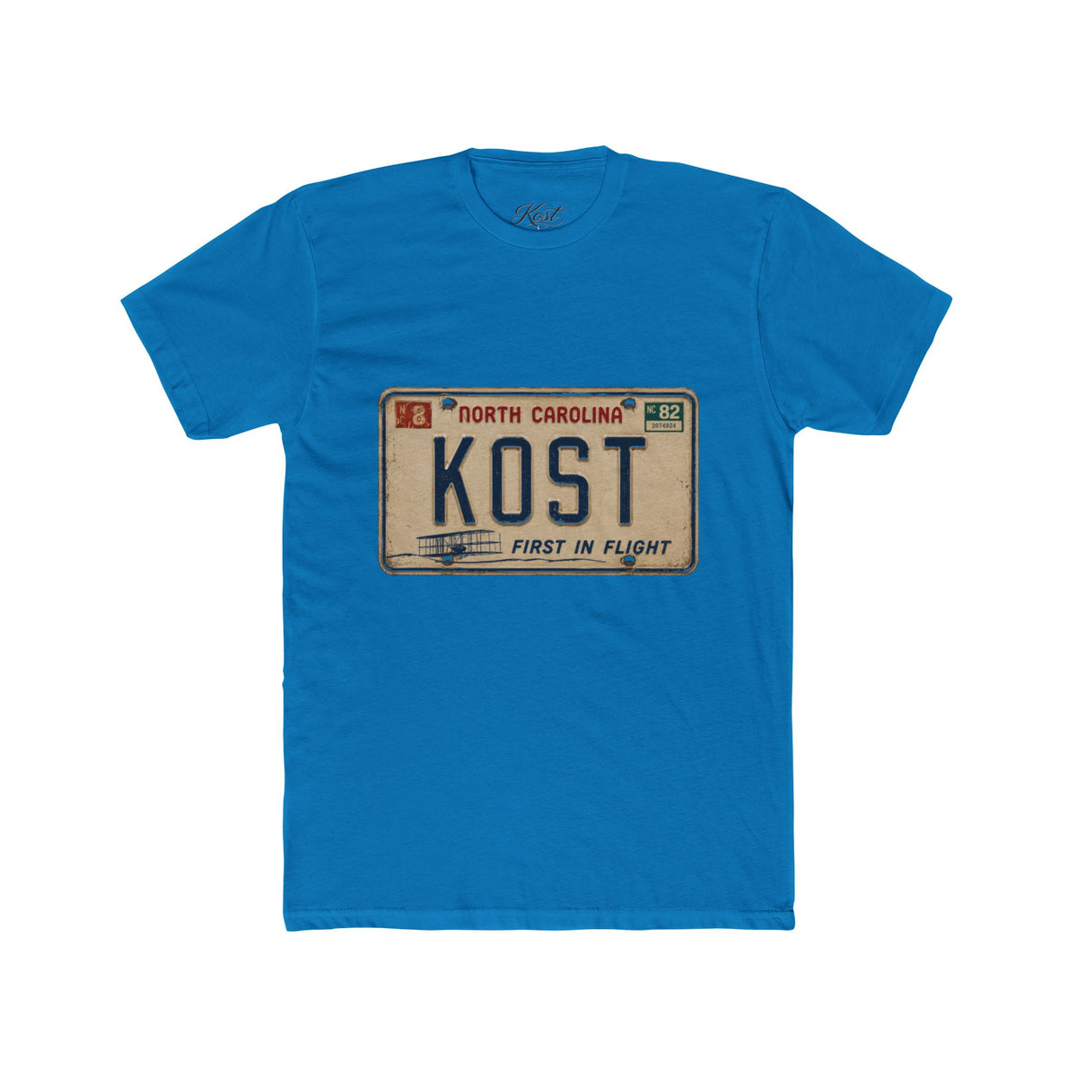 Vintage North Carolina License Plate Tee — "KOST" Graphic T-Shirt
