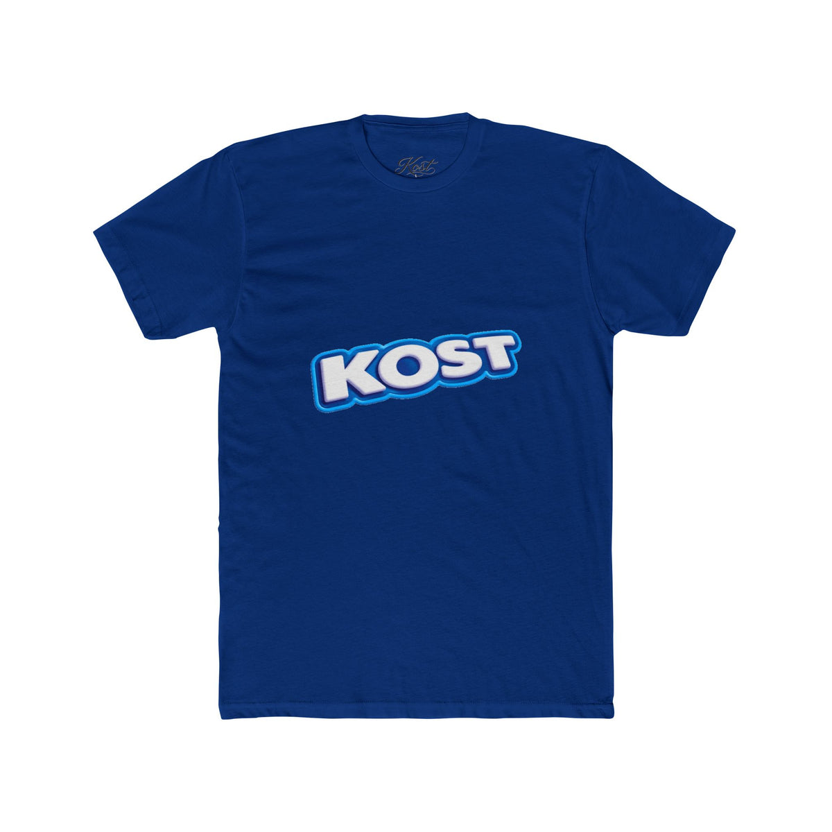 KOST Logo Tee — Retro Blue Gradient Graphic T-Shirt