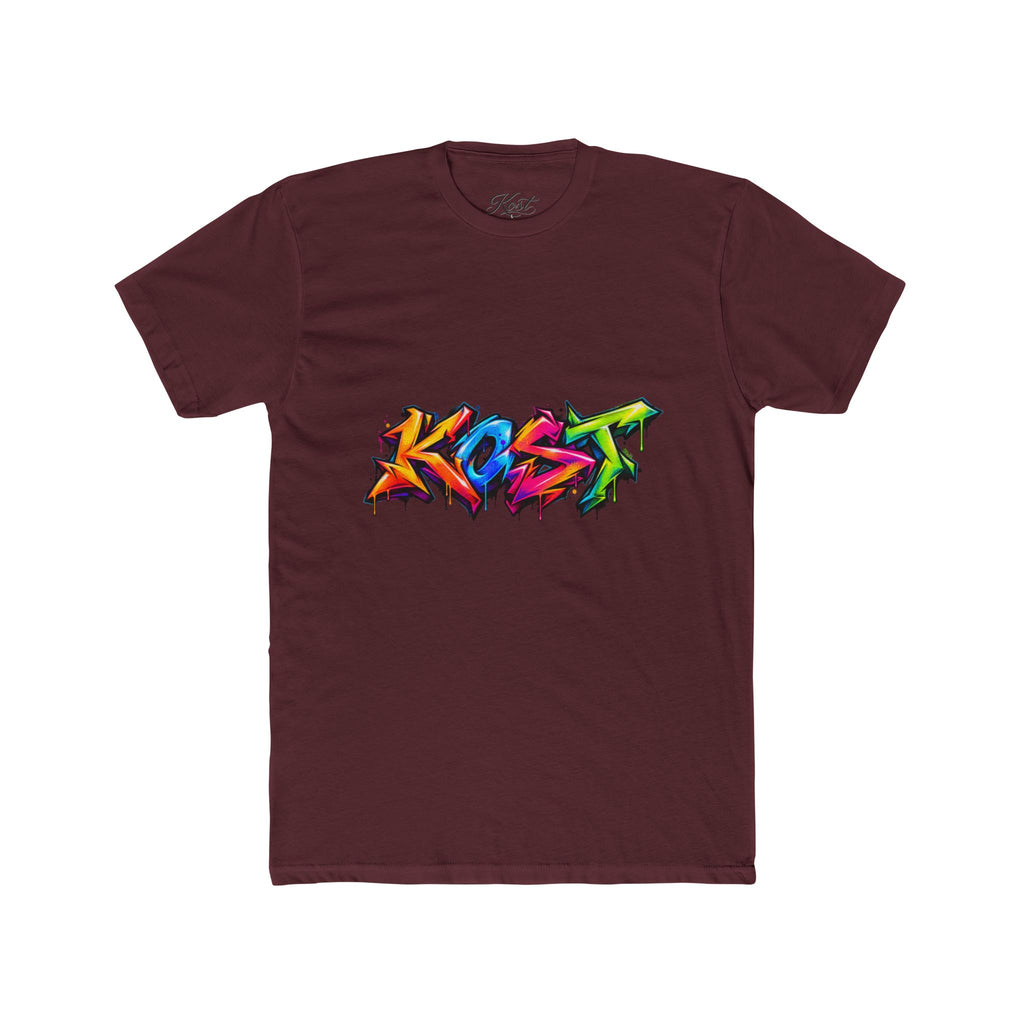 Graffiti 'Kost' Tee – Colorful Street Art Crew Neck T-Shirt