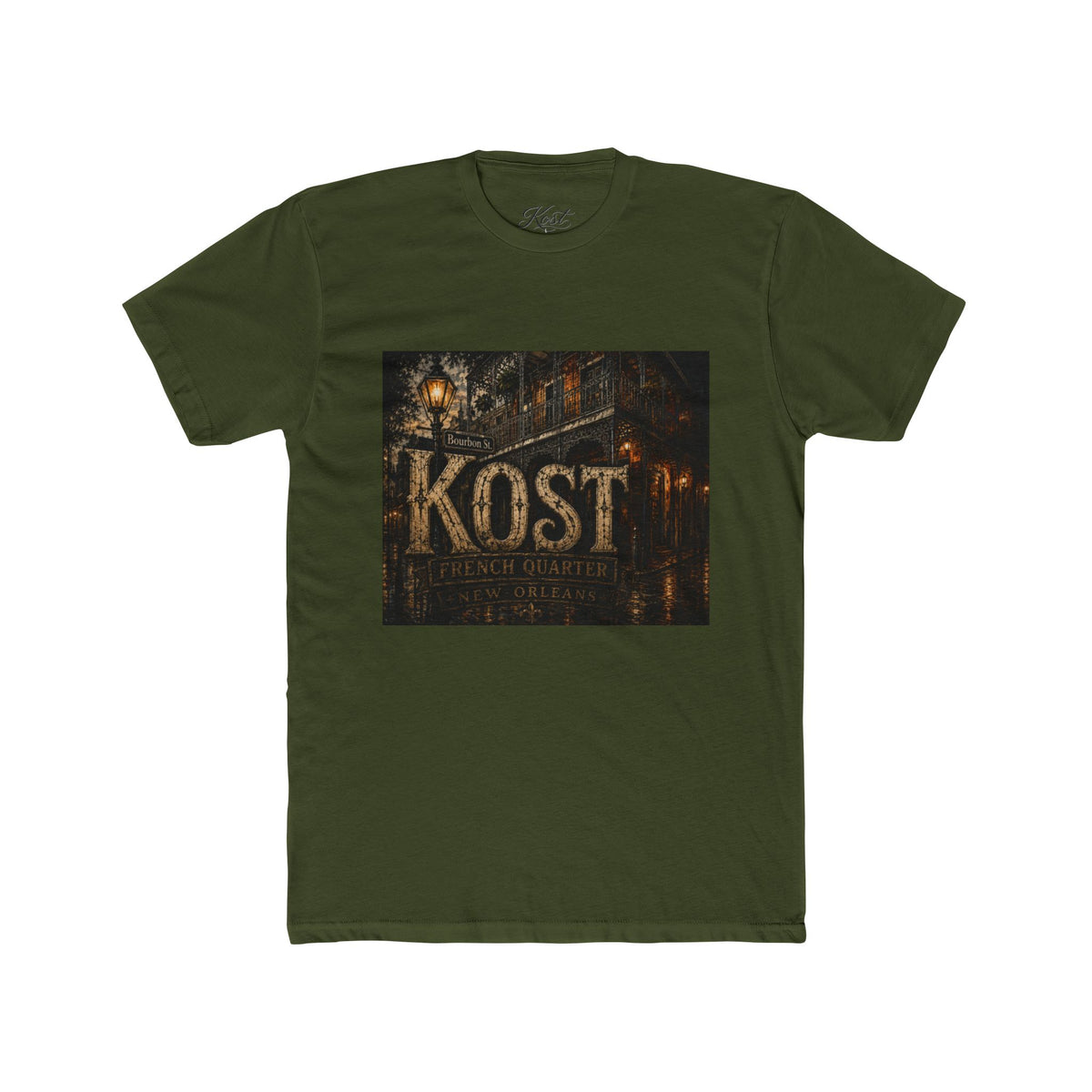 KOST Vintage Street Sign Tee — Rustic Urban Logo T-Shirt
