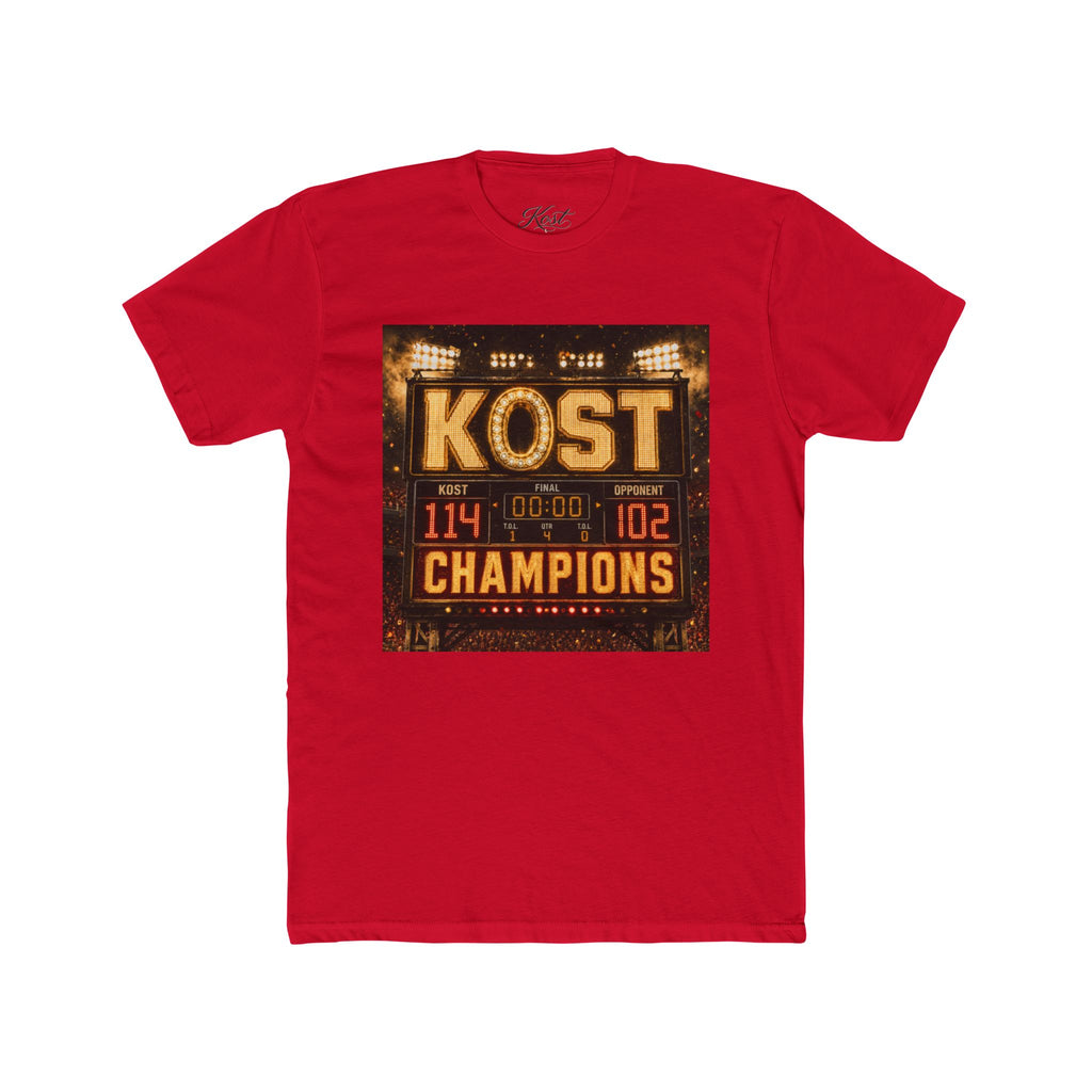 KOST Champions Basketball Scoreboard Tee – '114-102' Victory Shirt