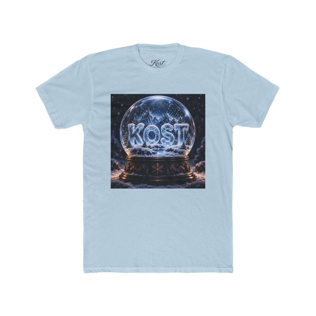 KOST Snow Globe Graphic Tee — Vintage Holiday Winter Scene T-Shirt