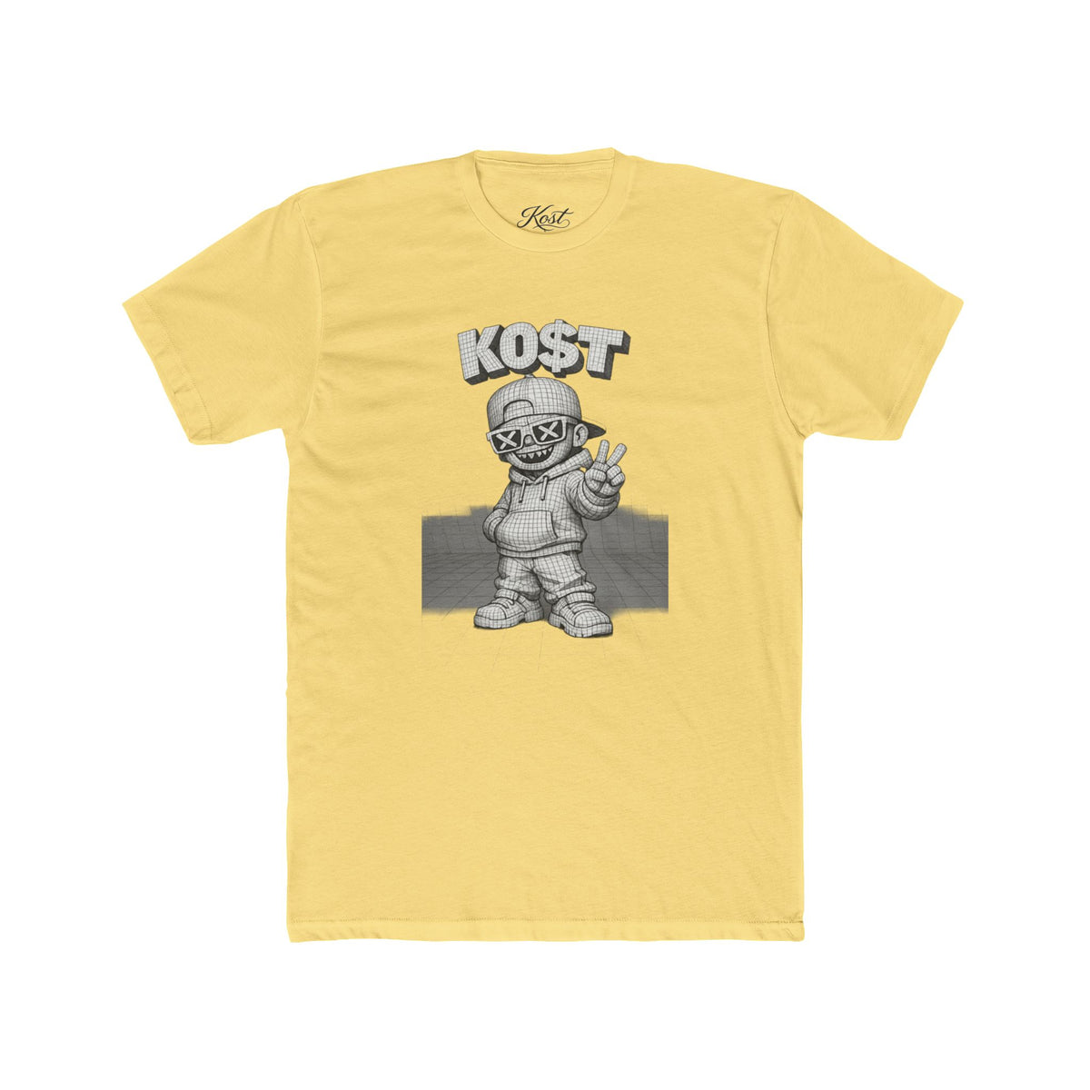 KOST Street Character Tee — Retro Hip-Hop Skull Graphic T-Shirt