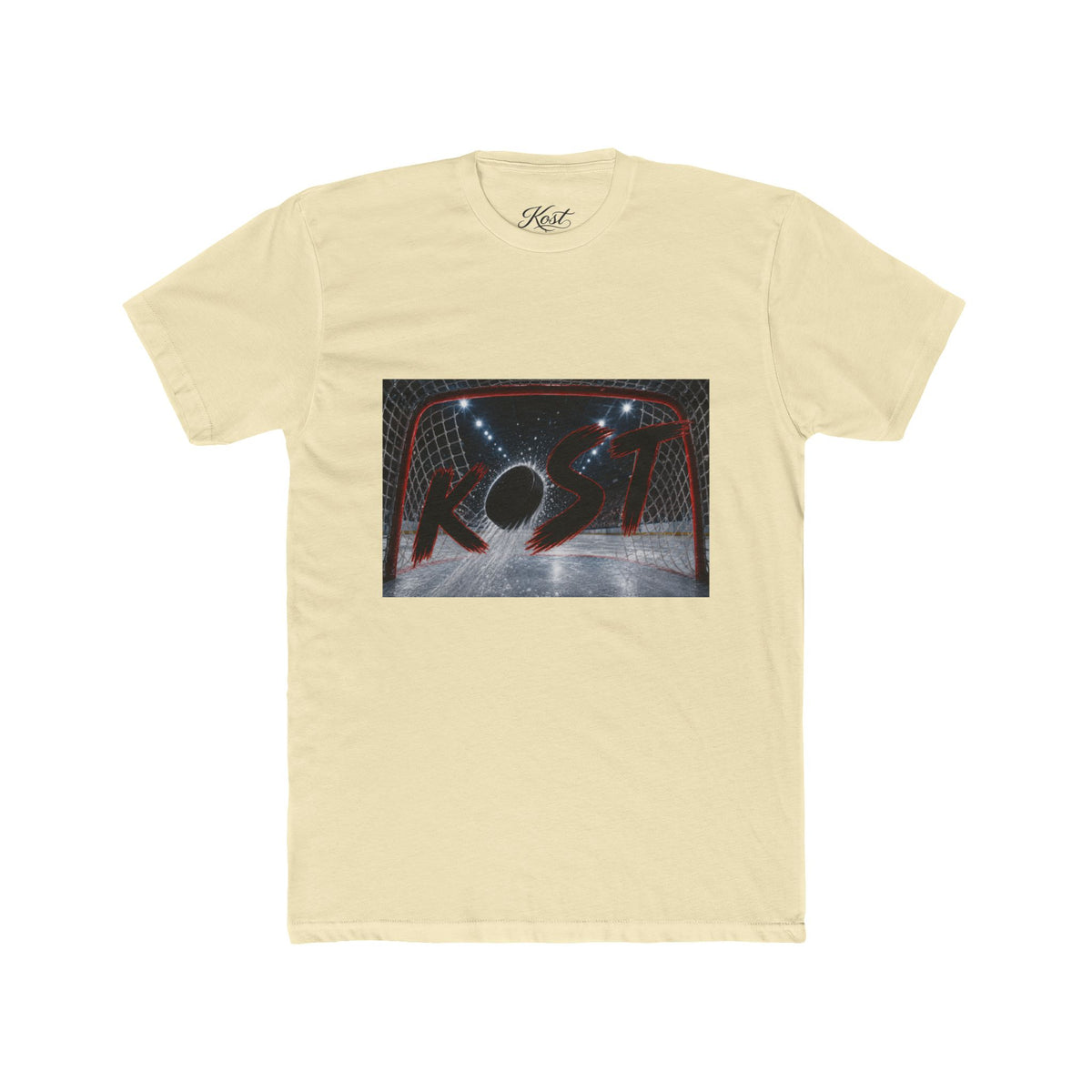 Retro Hockey Rink Graphic Tee — 'KO' Puck Design