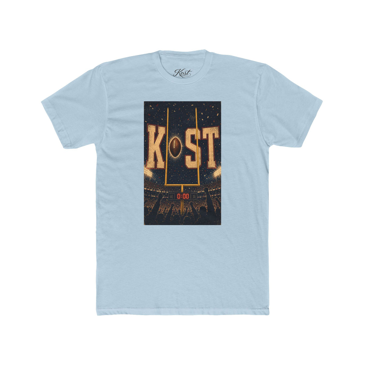 KOST Football Goal Tee — Vintage Stadium Graphic Crew Shirt