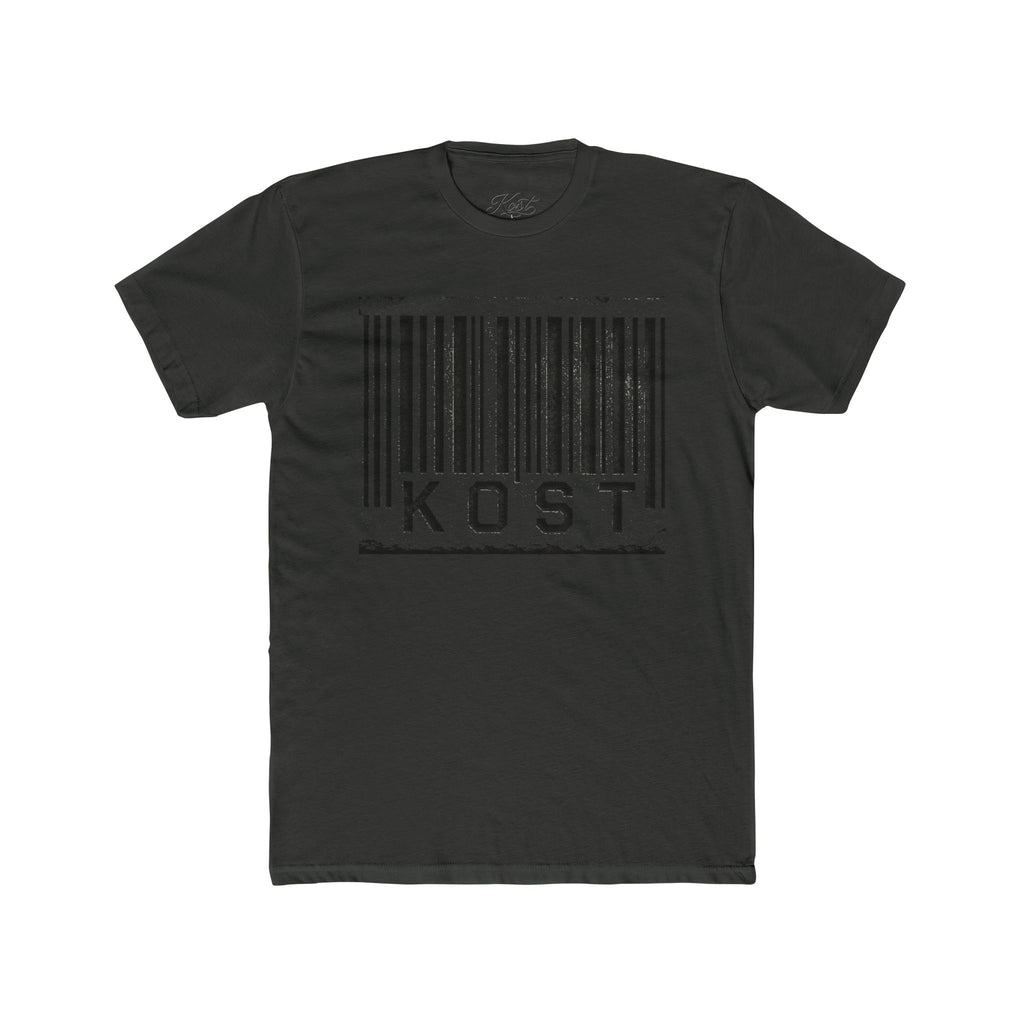 KOST Barcode Graphic Tee — Distressed Industrial Streetwear T‑Shirt