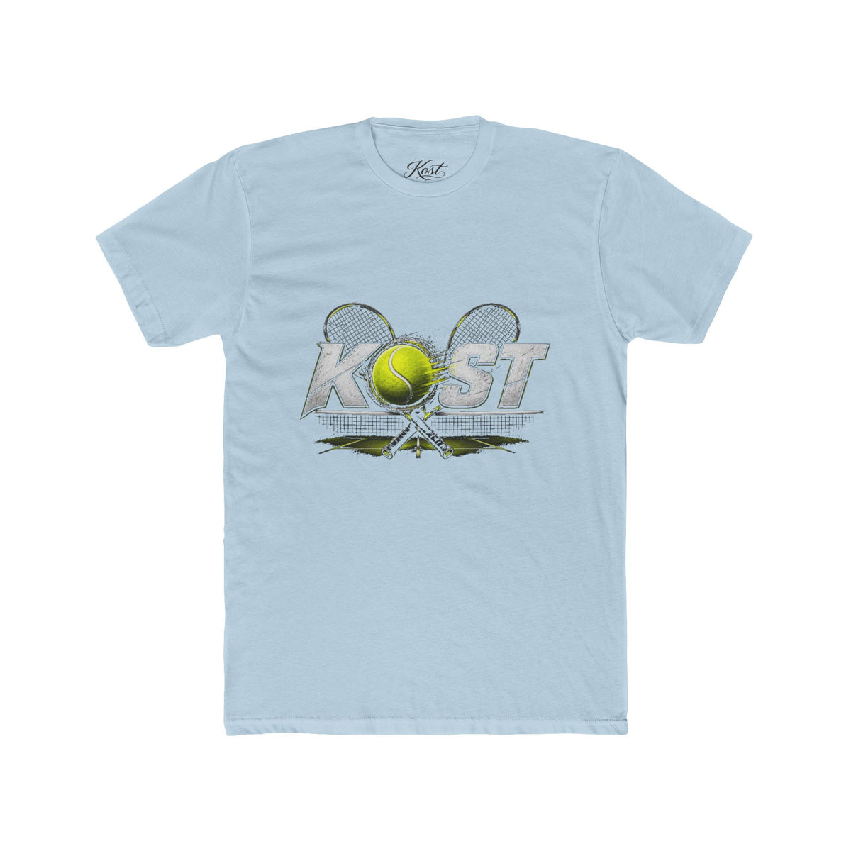 Tennis A-List Crew Tee — Retro Tennis Ball & Racket Graphic