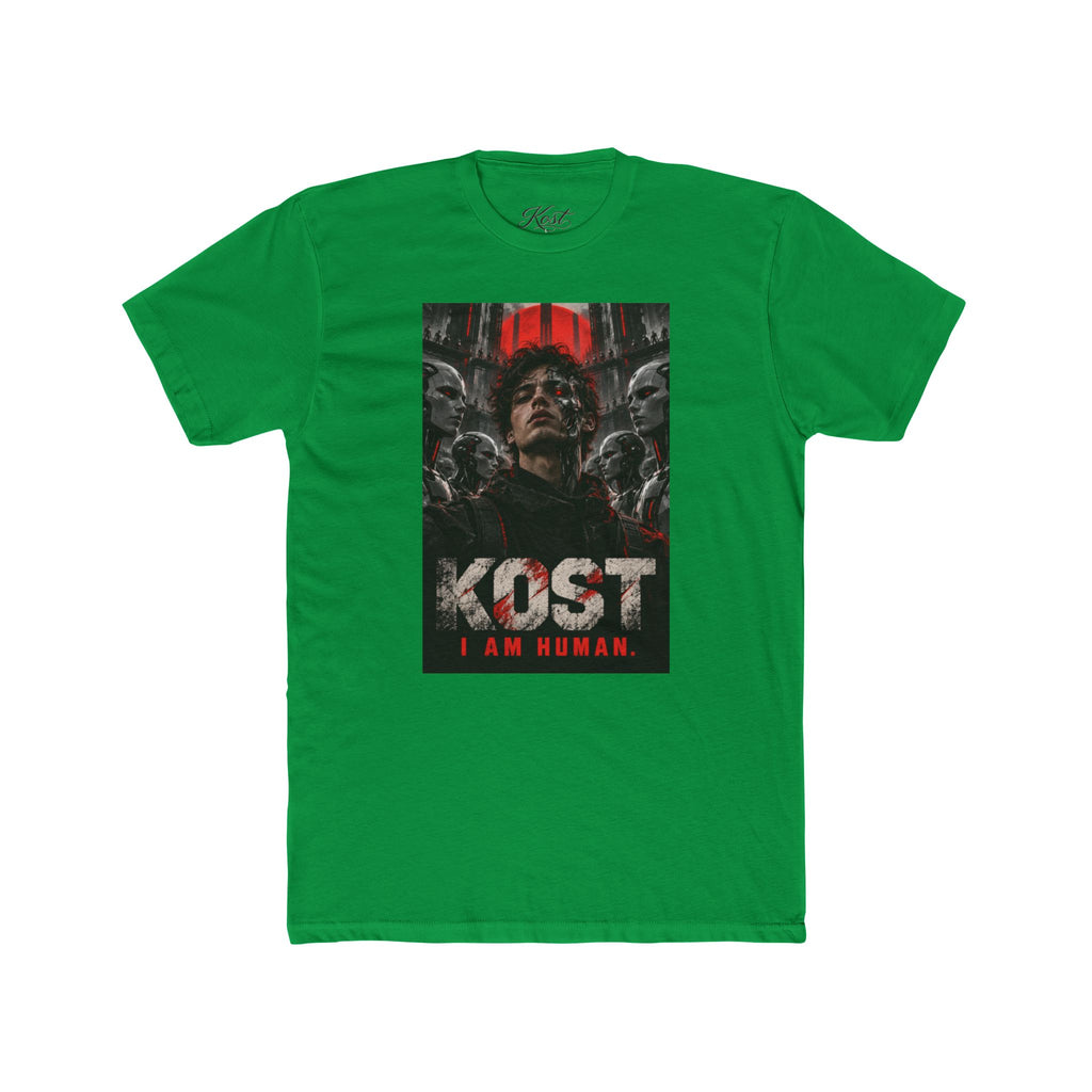 KOST "I Am Human" Graphic Tee — Dark Sci‑Fi Horror Movie Shirt