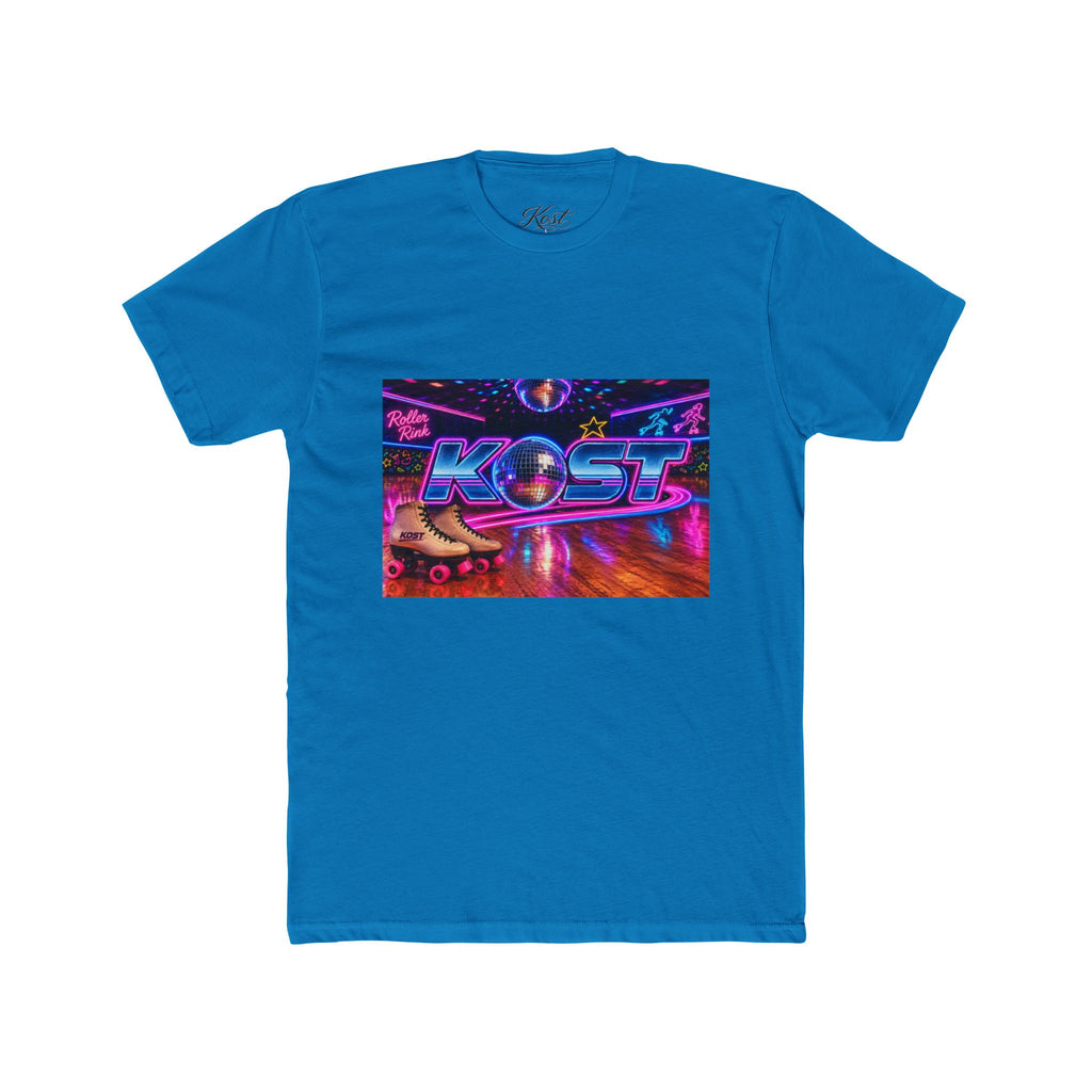 Retro Roller Disco Tee — "KOST" Neon 80s Skate Graphic T-Shirt